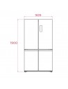 Frigorífico Multidoor - Teka  RMF 77960, No Frost, 1,90 metros, Inox