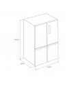 Frigorífico Multidoor - Teka  RMF 77960, No Frost, 1,90 metros, Inox