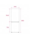 Combi Libre Instalación - TEKA RBF 3320, Inox, 181 cm, Ancho 55 cm, Eficiencia E