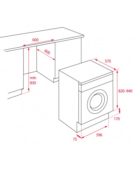 Lavadora Integrable - Teka LI5 1280...