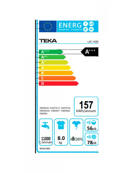 Lavadora Integrable - Teka LI6 1480,...