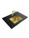 Fregadero - Teka FlexLinea RS15 50.40, Triple Posibilidad de Instalación , 60 cm,  Silent Smart, Dorado