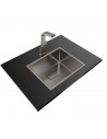 Fregadero - Teka FlexLinea RS15 50.40, Triple Posibilidad de Instalación, 60 cm,  Silent Smart, Titanium