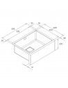 Fregadero - Teka American Pro 60 M-XP 1C Frontal, 60 cm, Inox