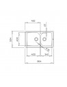 Fregadero - Teka Brooklyn 90 M-XP 2C, 90 cm, Inox