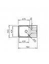 Fregadero TEKA Universe 50 T-XP 1C 1E Max, Derecha