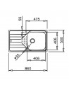 Fregadero - Teka StarBright 45 E-XP 1C 1E, Reversible