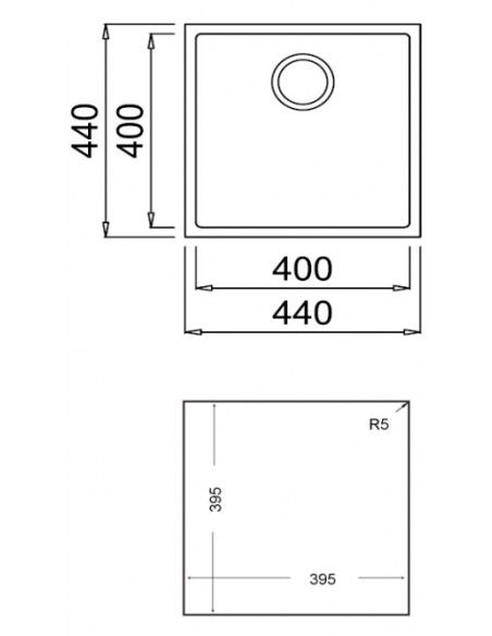 Fregadero TEKA Square 4040 TG Blanco...