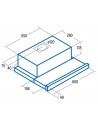 Campana Telescópica - Cata TF5260WH, 60 cm, Blanco