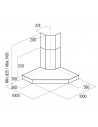 Campana Decorativa - Cata ANGOLO BOX 100cm, Inox
