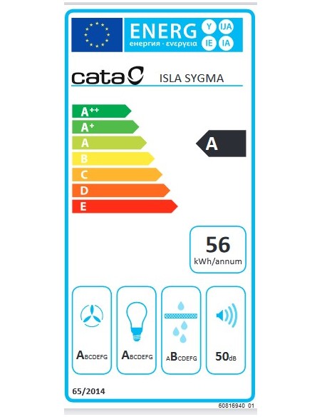 Campana Isla - Cata Sygma 900, Inox