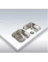 Fregadero Bajo Encimera- Cata CB2, Inox,2 cubetas