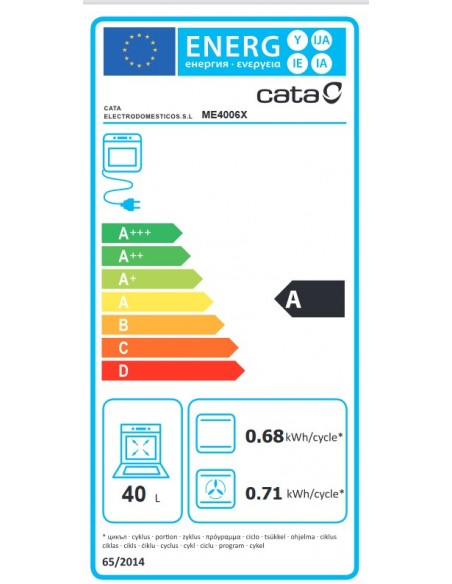 Horno Multifunción - Cata ME4006X 45...