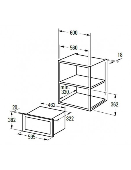 Microondas Integrable - Cata MMA20WH,...