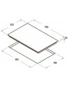 Placa Inducción - Cata GIGA 600 Negro, Bisel, 4 zonas
