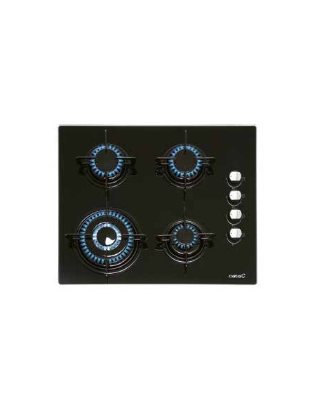 Placa Gas - Cata CI631BK Negro, 4...