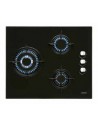 Placa Gas - Cata CI6021BK, Negro, 3 zonas, Nat/But