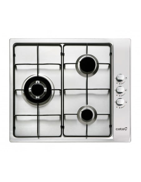Placa Gas - Cata GIB6021X, Inox, 3...
