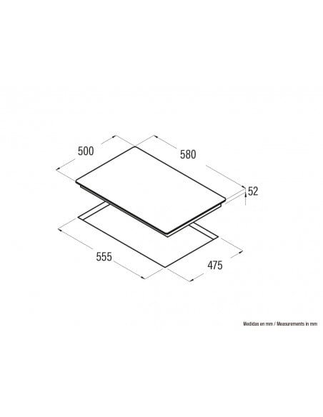 Placa Gas - Cata GIB6021X, Inox, 3...
