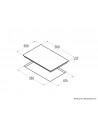 Placa Gas - Cata GIB6021X, Inox, 3 zonas, Butano