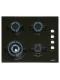 Placa Gas - Cata CIB6031BK, Negro, 4 zonas, Butano