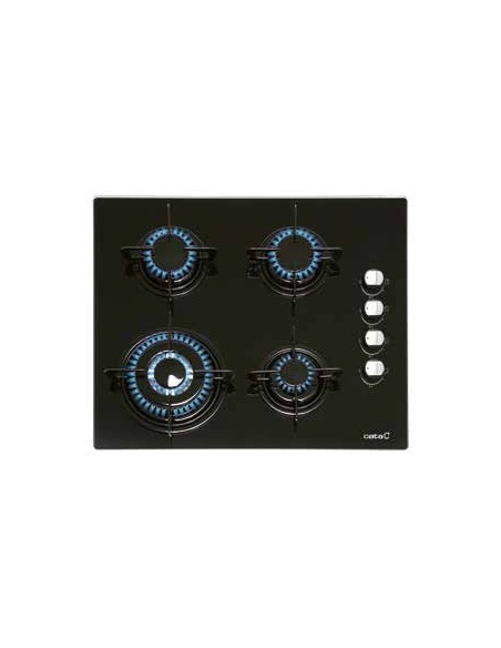Placa Gas - Cata CIB6031BK, Negro, 4...