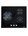 Placa Gas - Cata CCI6021BK, Cristal, 3 zonas, Gas