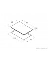Placa Gas - Cata CCI6021BK, Cristal, 3 zonas, Gas