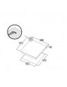 Placa de gas - Cata LGD 631 X , Natural/Butano, Inox, 4 fuegos