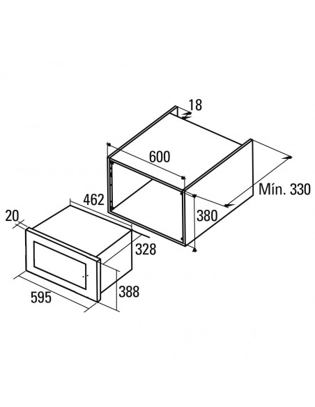Microondas Integrable - Cata MC20IX,...