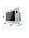 Microondas Integrable - Cecotec GrandHeat 2090, Grill, 1200 W, 21 Litros, Blanco