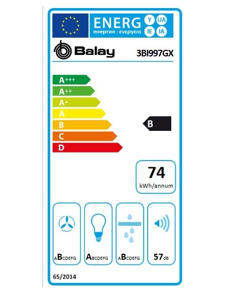 Campana Isla - Balay 3BI997GX, Acero...
