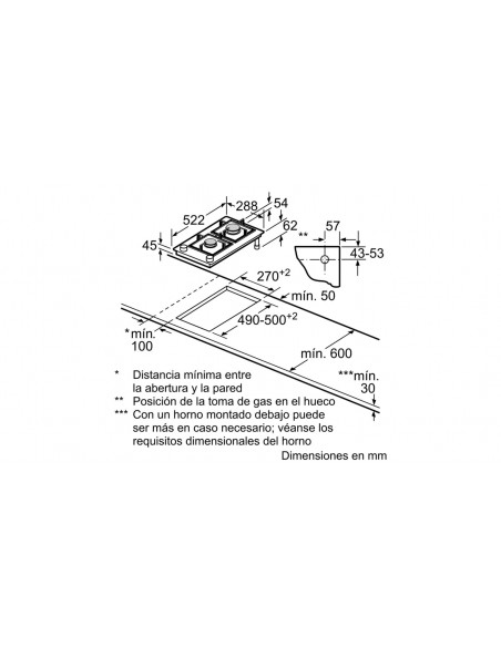 Placa Modular Gas - Balay 3ETG632HB,...