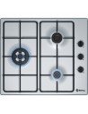 Placa Gas - Balay 3ETX463MB, 3 Zonas, 60 cm, Acero Inoxidable, Sin Marco