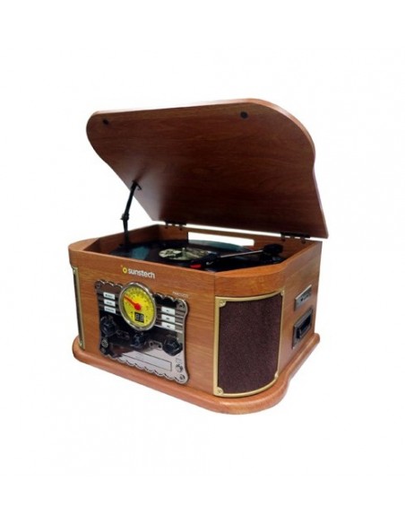 Tocadiscos - Sunstech PXRC52CDWD, Madera