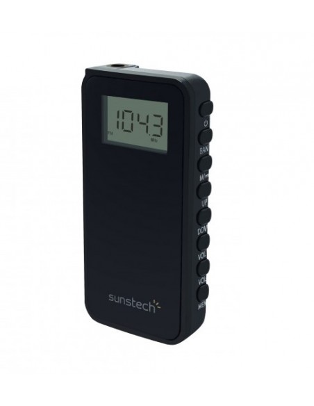Radio Portátil - Sunstech RPD23, Negro