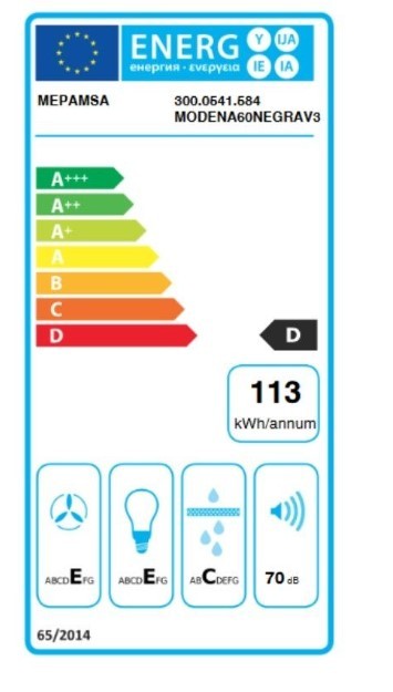 Etiqueta de Eficiencia Energética - 300.0541.582