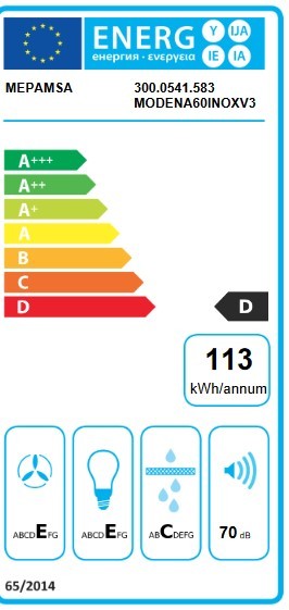 Etiqueta de Eficiencia Energética - 300.0541.583