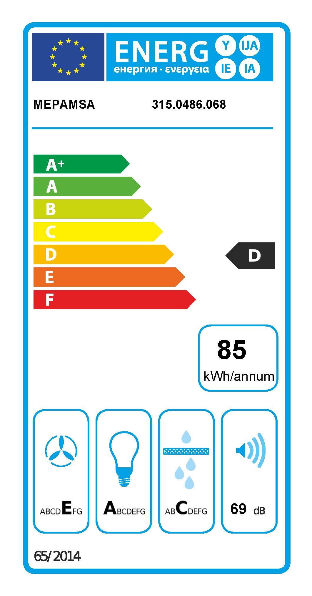 Etiqueta de Eficiencia Energética - 3150486069