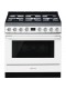 Cocina Gas y Eléctrica - Smeg CPF9GPWH, 90 cm, 6 fuegos, Blanco
