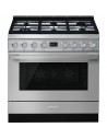 Cocina Gas y Eléctrica - Smeg CPF9GPX, 90 cm, 6 fuegos, Acero Inoxidable