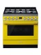 Cocina Gas y Eléctrica - Smeg CPF9GPYW, 90 cm, 6 fuegos, Amarillo