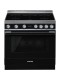 Cocina Inducción - Smeg CPF9IPBL, 90 cm, 5 zonas, Negro