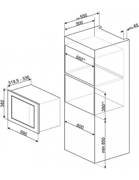 Microondas Integrable - Smeg FMI017X,...