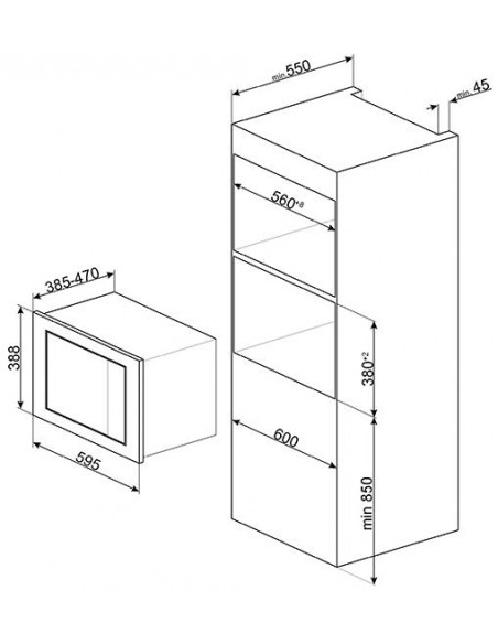 Microondas Integrable - Smeg FMI325X,...