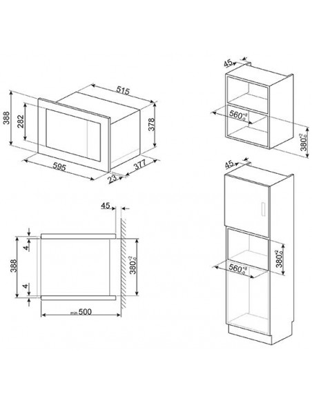 Microondas Integrable - Smeg FMI425X,...