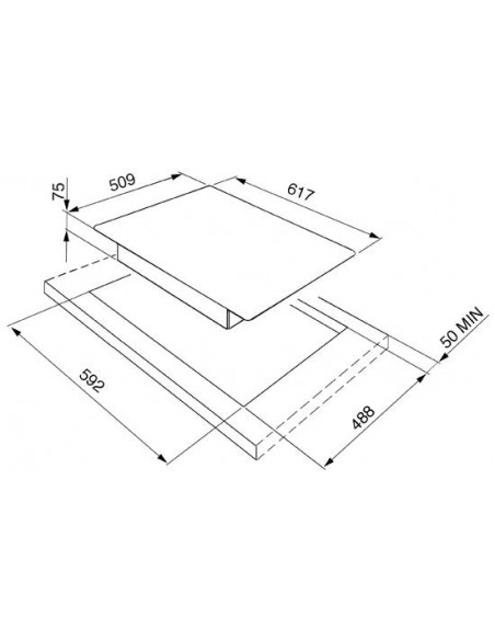 Placa Gas - Smeg PGF644, 4 Zonas, 60...