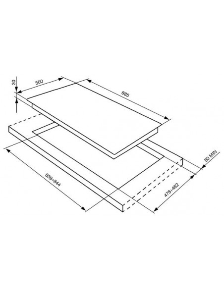 Placa Gas - Smeg SRV596GH5, 6 Zonas,...