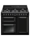 Cocina Gas y Eléctrica - Smeg TR103BL, Eficiencia A, 100 cm, 6 fuegos, Negro