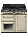 Cocina Gas y Eléctrica - Smeg TR103P, Eficiencia A, 100 cm, 6 fuegos, Crema